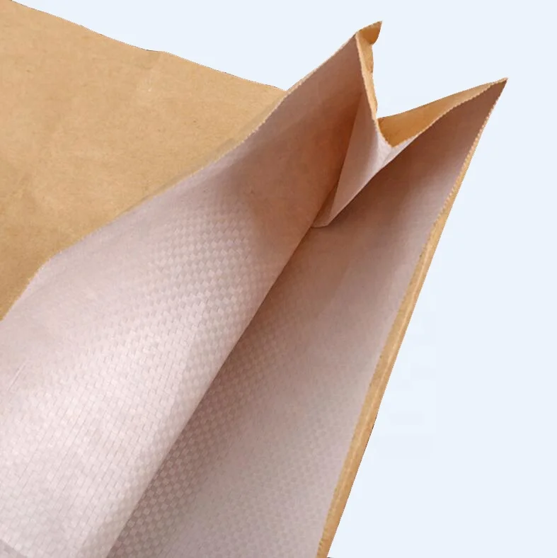 
The factory provides moisture-proof granule bag 3 in one flour milk powder fertilizer 25 kg bag kraft paper composite bag woven 