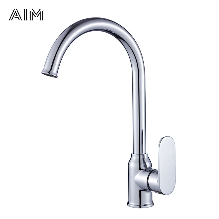 AIM Top Sale China Faucet Factory Brass Hpb59-1 Two Handle Universal Swivel Kitchen Mixer
