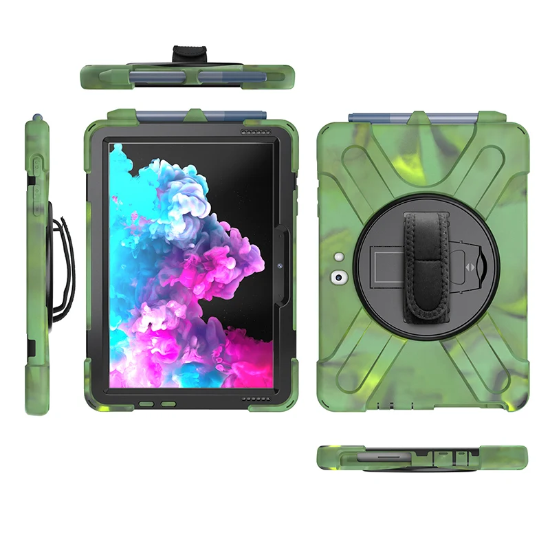 Hybrid tablet case with Wrist strap and shoulder belt for Microsoft Surface Go 2 2020 laptop cover