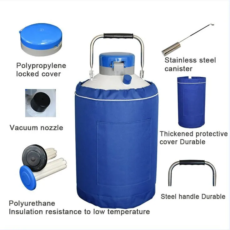 YDS-6 Wide Neck Biological Liquid Nitrogen Freezer Biological Liquid Nitrogen Tank
