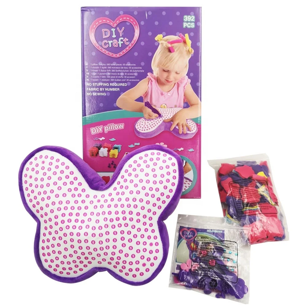 kids  diy washable  education toys plush satin animal penguin shape colouring  pillow toys for children