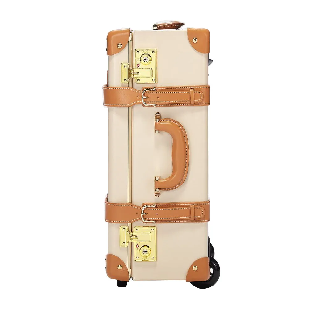 2021 New design trendy vintage kakhis portable leather luggage suitcase set