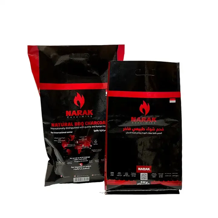 Wholesale 5Kg 10Kg 20Kg Printed Empty Bopp Laminated Pp Woven Bbq Charcoal Briquette Packaging Bags For Sale