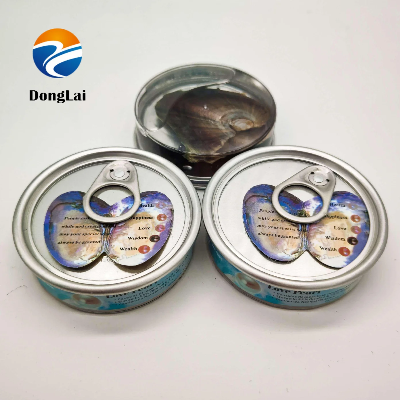 
AAAA 7-8 mm round Colorful Pearl Wholesale Vacuum-packed Mixed Colors canned Akoya Pearl Oysters for party bithrady 
