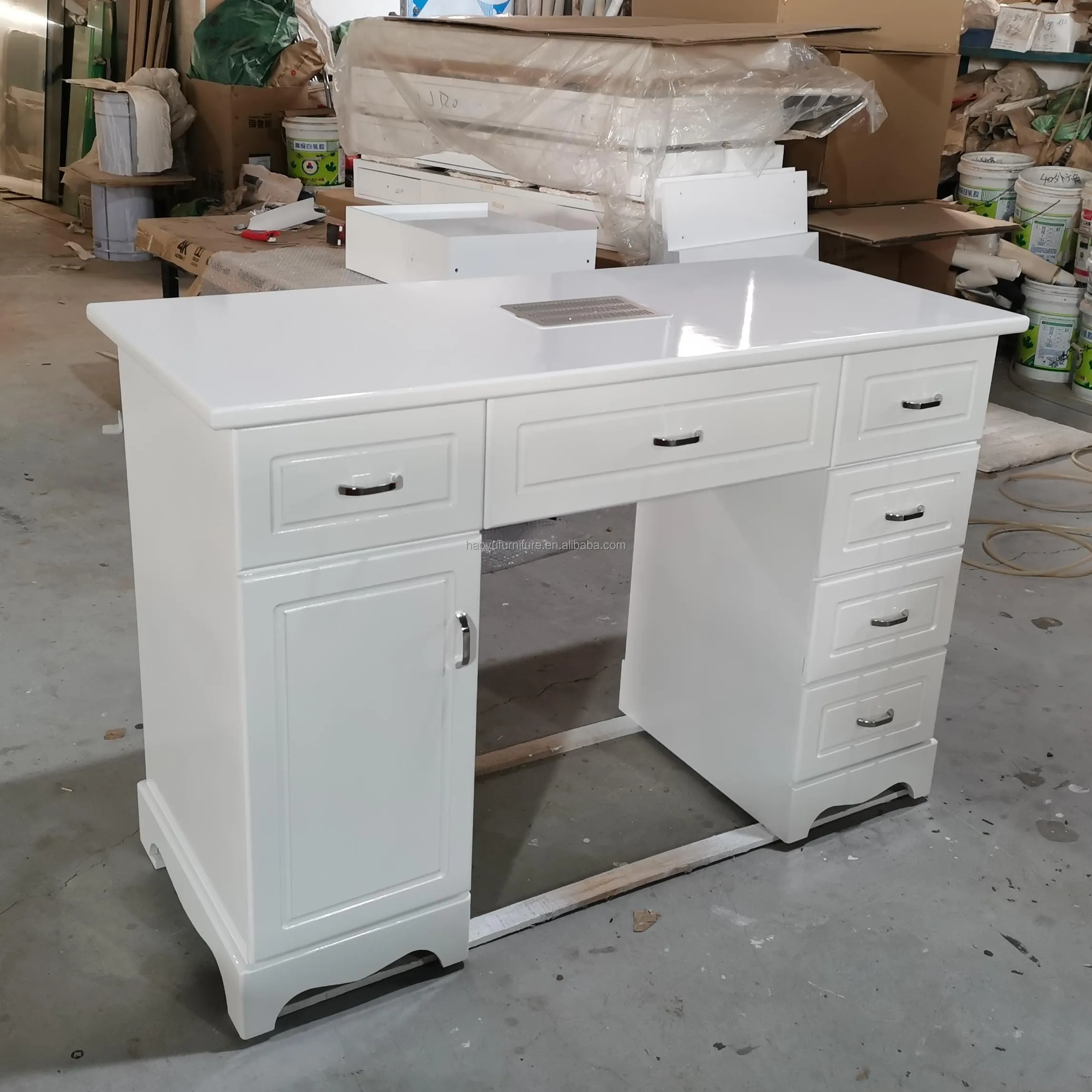 XJ53  cheap nail table modern nail tech table white nail manicure table