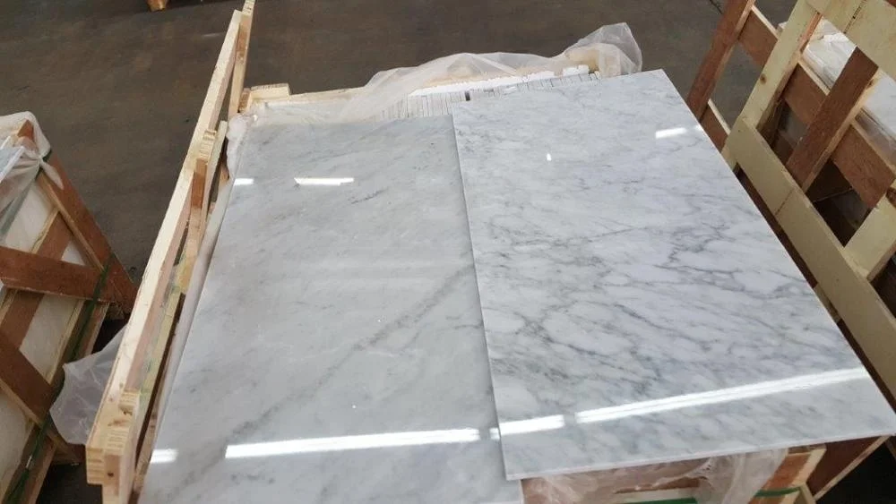 Popular Italian Carrara CD white marble tiles polished finish