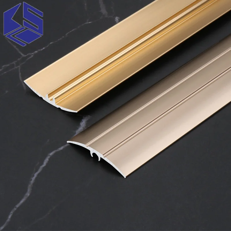 Aluminum alloy threshold fastener Wood floor edge strip Slope small drop transition strip step door joint closing strip