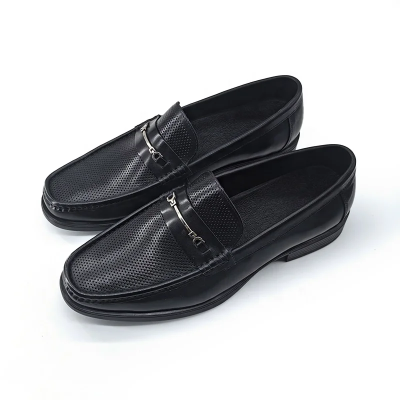 Luxury Premium Quality Penny Loafer Black Genuine Leather Slip On Moccasin Driving Walking Hand Painted Color Casual Men Shoes