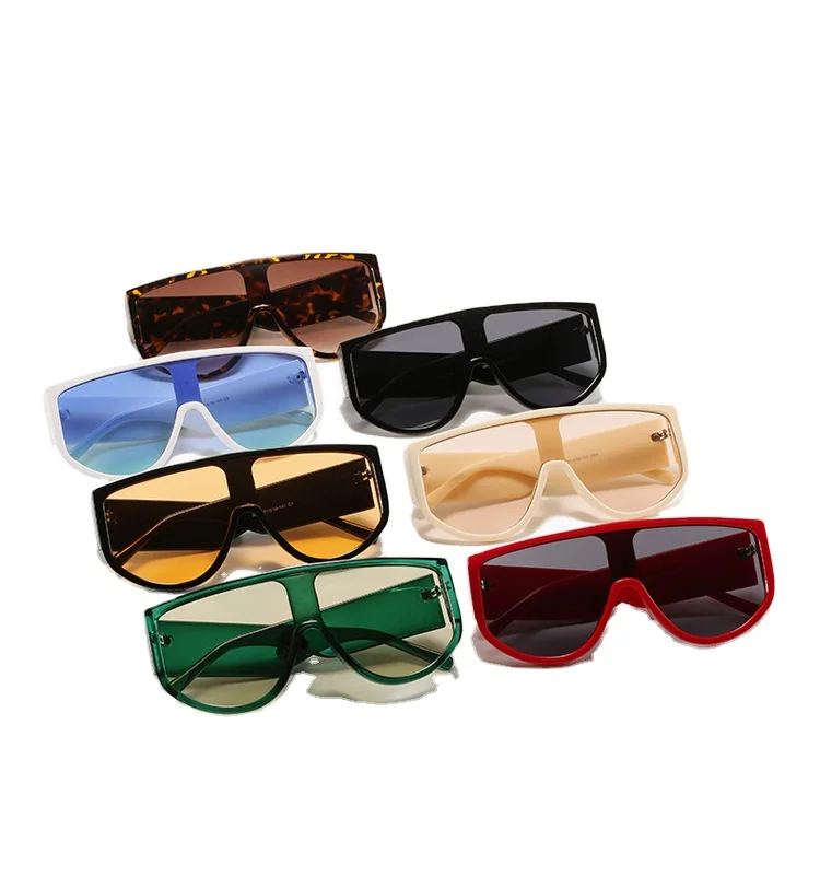 DOISYER 2021 mix color one piece big lenses small frames man vintage glasses women men sunglasses
