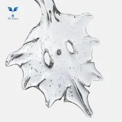 Modern Art Hanging Crafts Glass Leaf Pendant Lamp Decoration