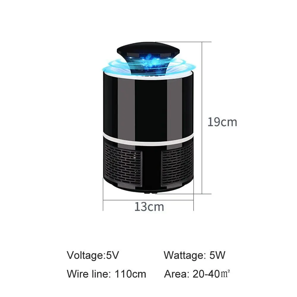 Семейный USB УФ светодиодный свет ультразвуковой моли муха насекомых Электрический убийца комаров лампа