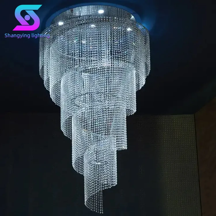 Surface Mounting Type Banquet Hall Villa Gold Large Luxury Engineering Customization Chandelier