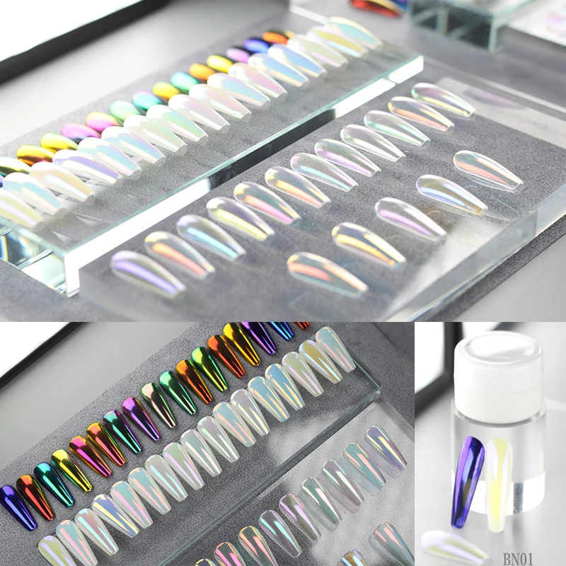 Professional 0.3g Nail Art Salon Chrome Pearl Nails Pigment Powder Chrome Nail Aurora Powder