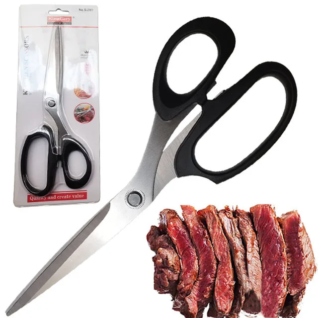 Kitchen  Scissors Large for Korean BBQ Cutting Meat Heavy Duty Stainless Steel Shears with Ultra Sharp Blades