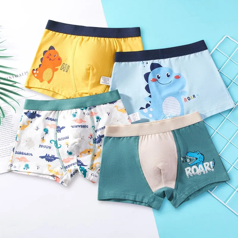 high quality custom printed breathable Manufacturer Teen Print cartoon Shorts Brief Kids boys cotton boxers underwear