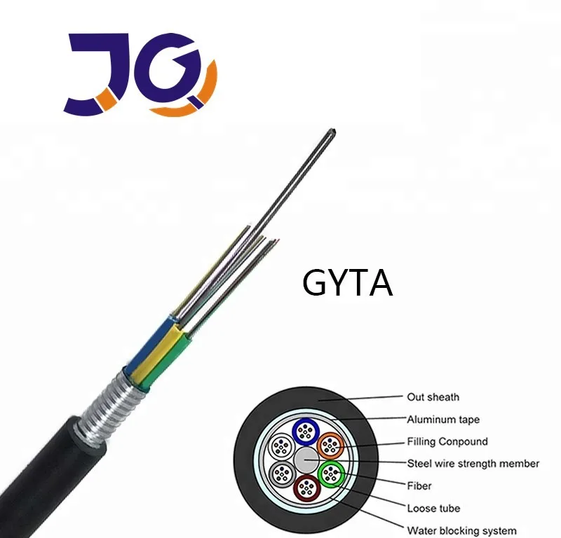 48/96/144 Core Communication Cable GYTA/GYTS Single Mode G652D Fiber Optic Cable