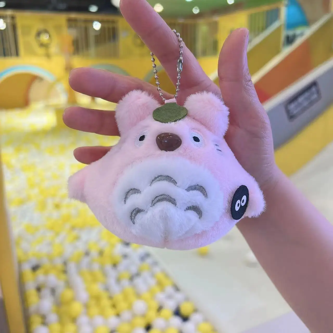 Kawaii Мой сосед Тоторо плюшевый брелок милый зуб Лотос аниме Подвеска для детской школьной сумки декор