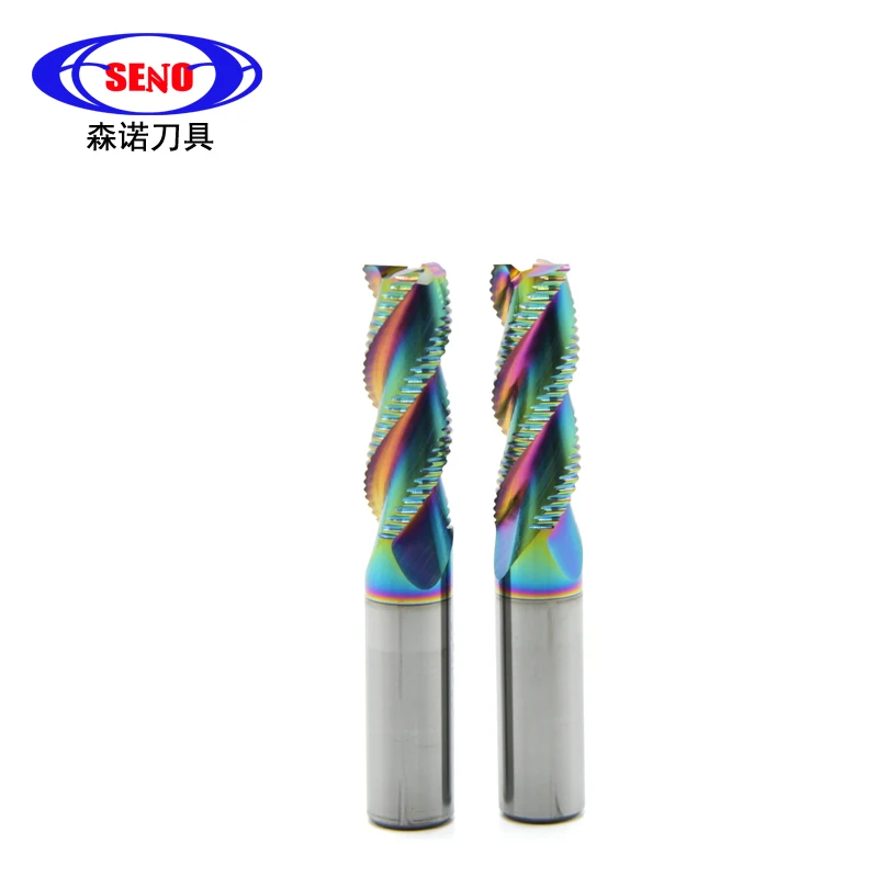 Tools Roughing End Mill Coating Wave Milling Cutter for Aluminum Magnesium Alloys 2 Flute 4 Flute End Mill
