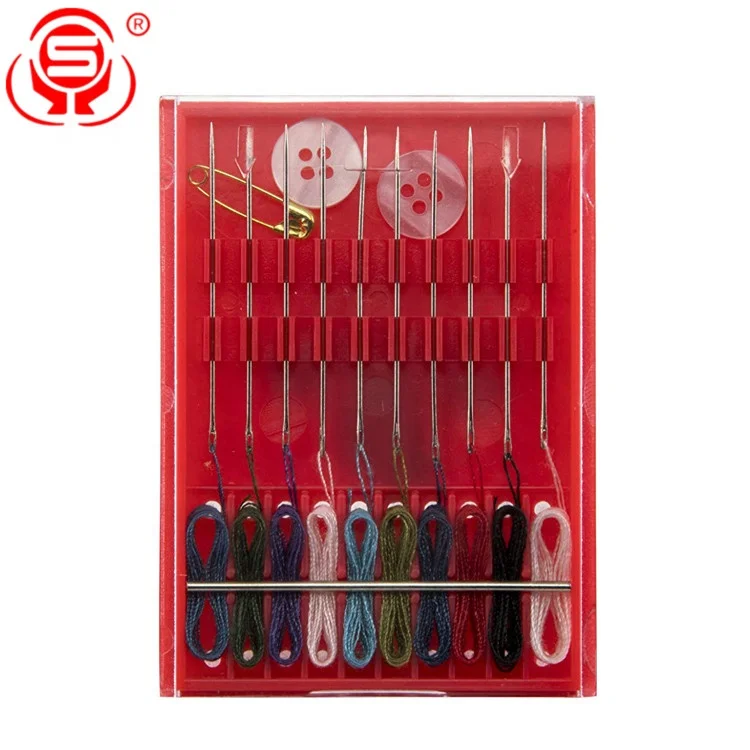 
Custom logo mini diy travel hotel sewing kit / 10 needle and thread sewing kit set 