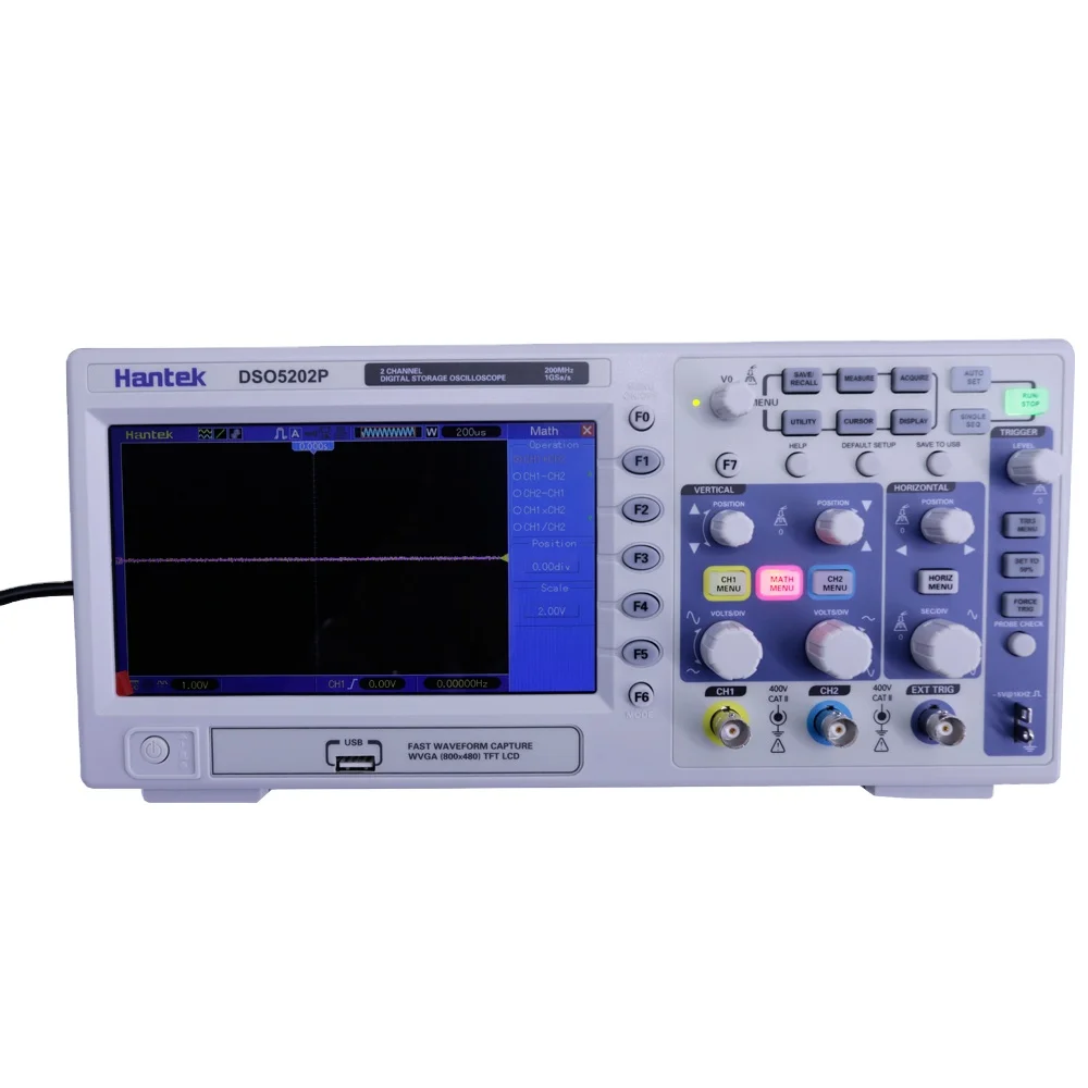 Hantek DSO5202P Handheld Digital Storage Oscilloscope 200MHz 1GSa/s 2 Channels 40K Memory Depth Oscilloscope