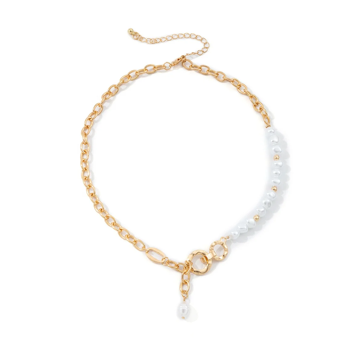 2023 Classic Paragraph Vintage Pearl Simple Necklace Female Temperament Round Bead Chain Necklace For Women