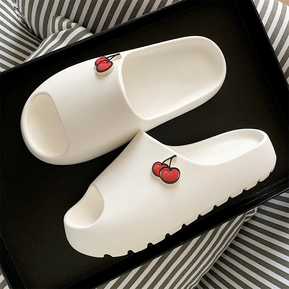 XIXITIAO new slippers eva 2024 summer fruit cherry soft ladies cute home indoor fancy slides slippers and sandals for women