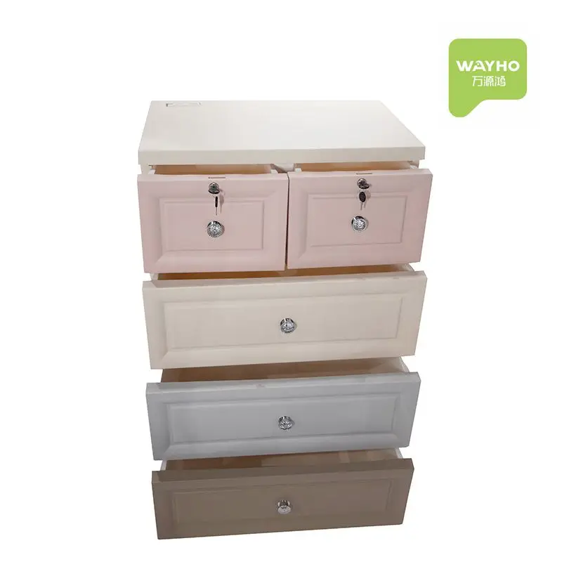 PP plastic chest of drawer with lock