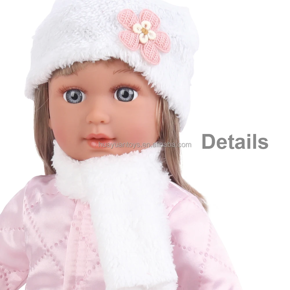 New Arrival 16 inch Realistic Fashion Doll Toy For Girls Dress Up Simulated High Quality Vinyl Fabric Body Factory Kids Gift
