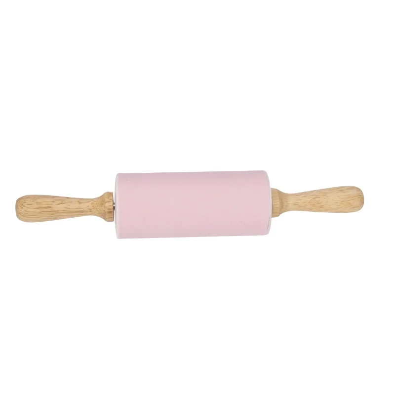 Custom Cooking Tools Utensils Cookie Baking Dough noodle Adjustable Silicone wooden Straight Rolling Pin for Kitchen