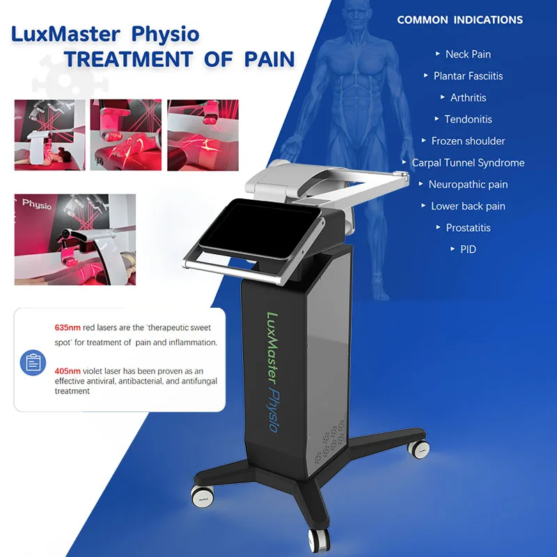 10d Lipo LLLT Luxmaster неинвазивный 405 нм 635 красный свет лазерный аппарат для похудения тела обезболивающий физиотерапевтический