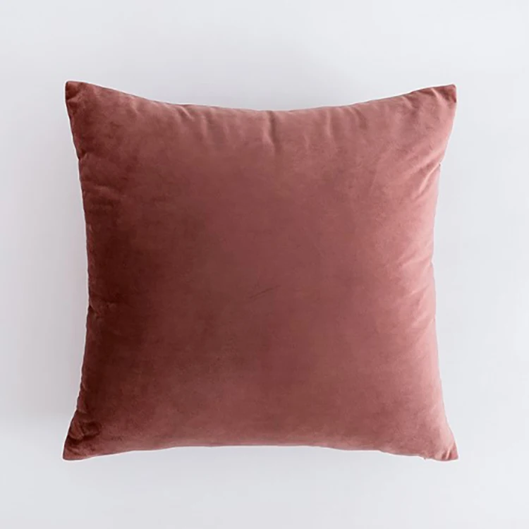 Solid color Dutch velvet pillow pillow Nordic velvet pillow cushion sofa bedroom large custom