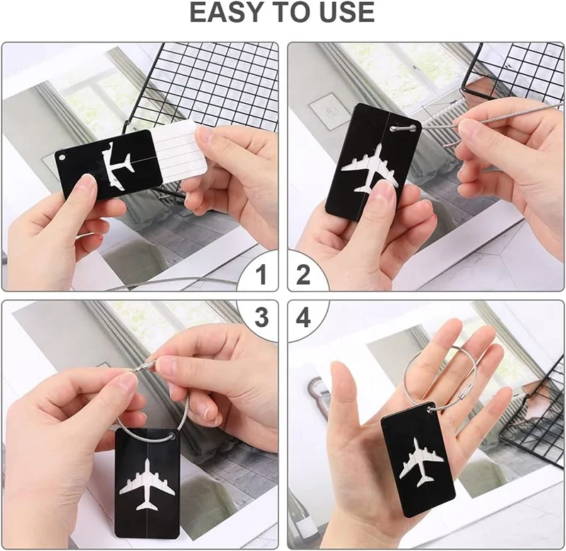 Custom Luggage Tag Bag Travel ID Labels Suitcase Name Tags Luggage Tags for Suitcase Airplane