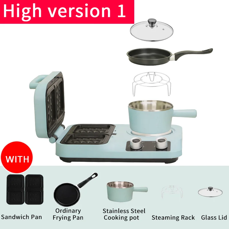 4 In 1 Breakfast Maker Multifunction Sandwich Maker Detachable Non Stick Pan Boiling Toast