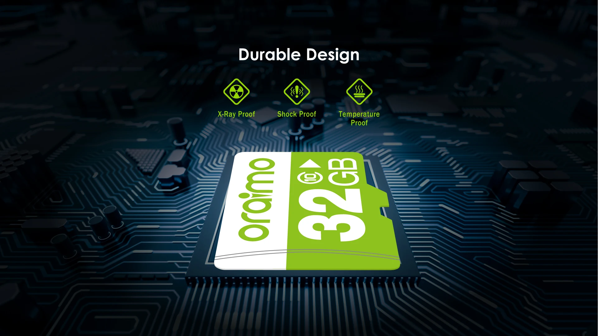 Oraimo 4Gb/8Gb/16Gb/32Gb/64Gb Durable Design  Online Sd Memory Card Fast Transfer Speed
