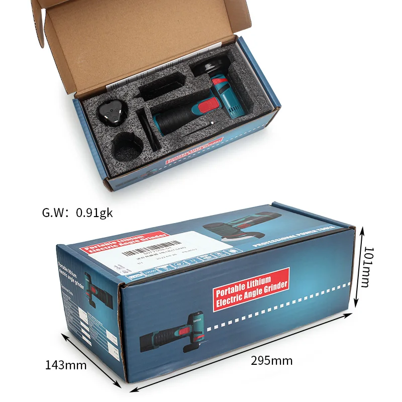 MeiKeLa  12V Cordless Angle Grinders Brushless Machine 300W with 2000mAh Lithium Battery, 12000Rpm