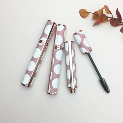 Unique so nice empty mascara tubes with brush gold leather mascara tube custom mascara empty containers