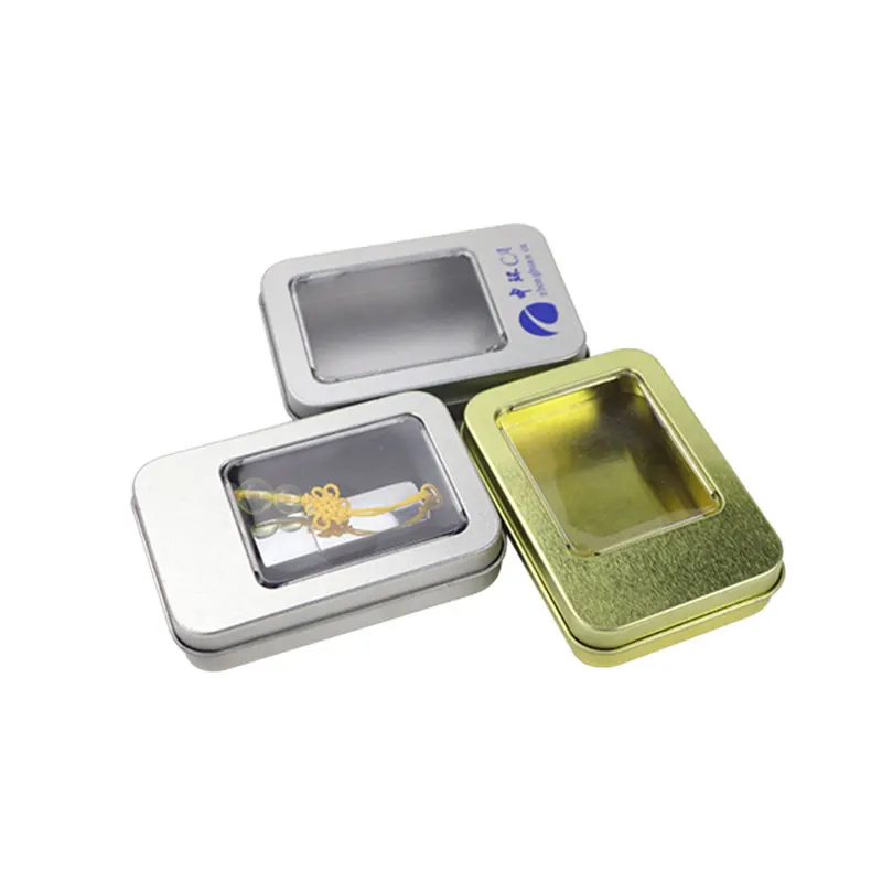 Square empty condom small tin box silver tin box spot wholesale