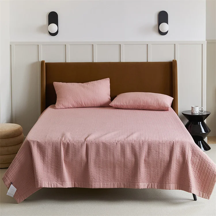 Modern Style King Size Plain Quilted Quilts Bedding Bedspreads Super Soft Quilt Cotton Bedspread for Home