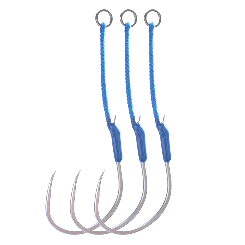 MAG JMSL High Quality UV Jigging Carbon Stainless Steel Fishing Single Assist Hooks Fishing Hook