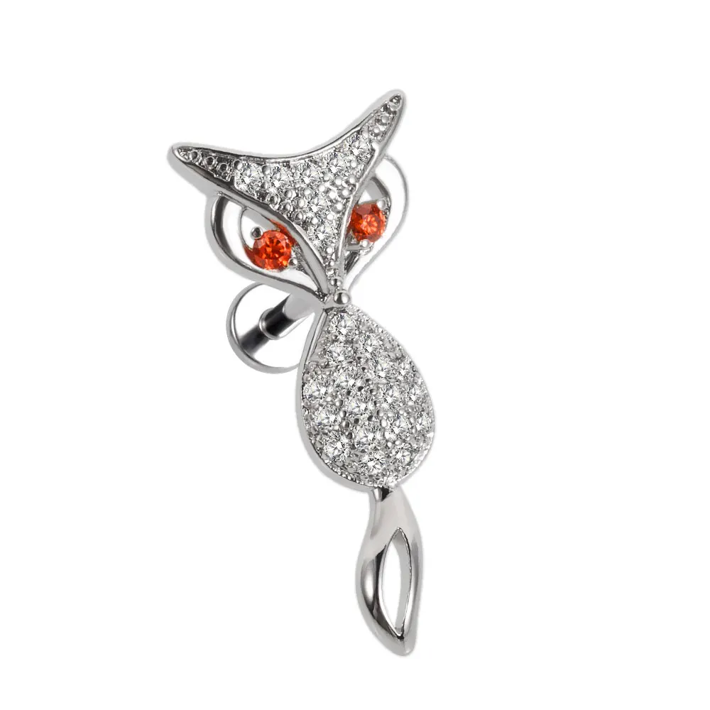 Stainless steel cz stud owl skull earring animal blue earring ear ring bulk piercing jewelry owl labret stud