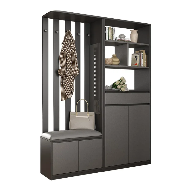Porch Living Room Partition Integrated Modern Entrance Shoe Nordic Screen Hall Entry Hall Paint Free Board Beautiful Cabinet
