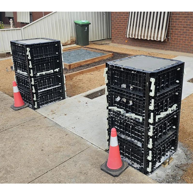 Light Weight Reusable Modular Adjustable Building Column Plastic Formwork for Concrete Construction
