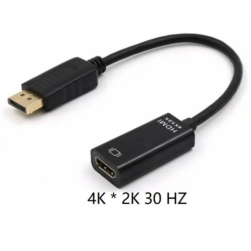 OEM 4K*2K Black DP Displayport Male to HDTV  Female Cable Adapter Converter DP to HD 4K for PC Laptop computer accessories