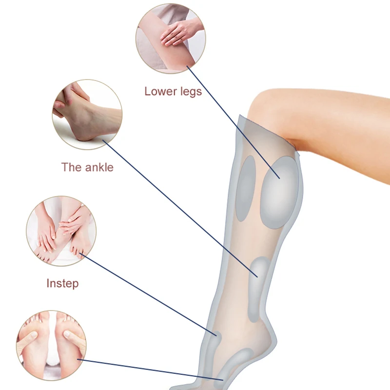 Calf Foot Knee Leg Massager Boots With Heat Air Compression for Circulation Relaxation