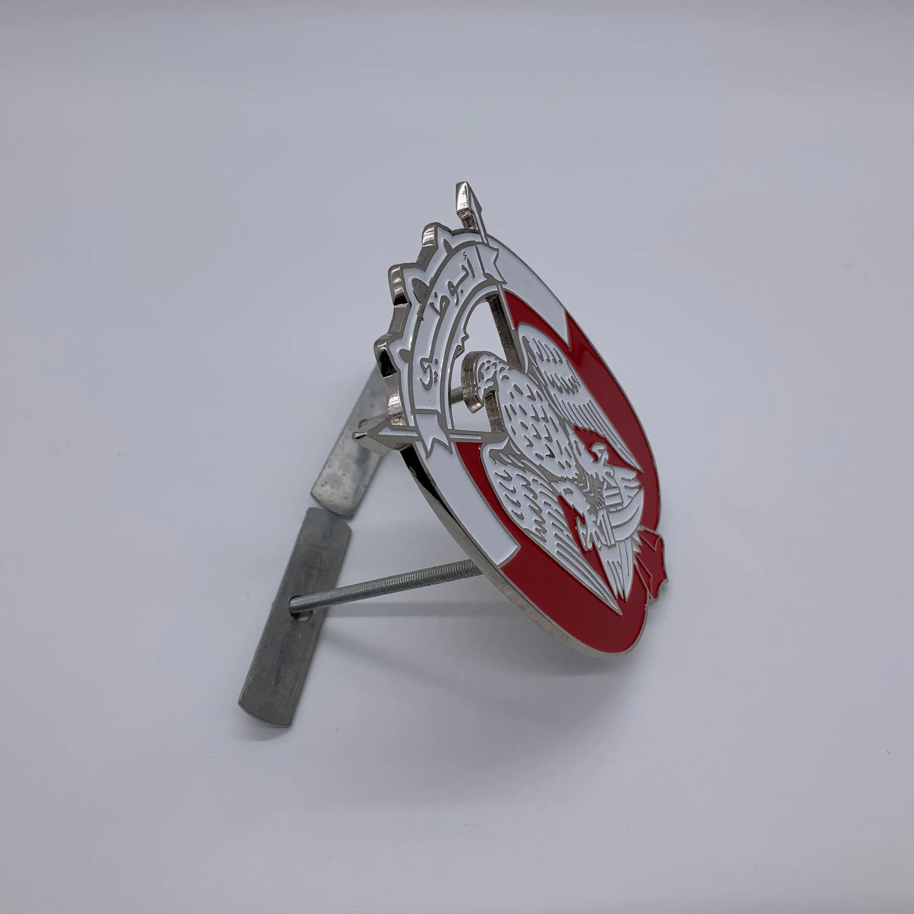 Wholesale hot sale custom UAE Abu Dhabi logo silver car badge