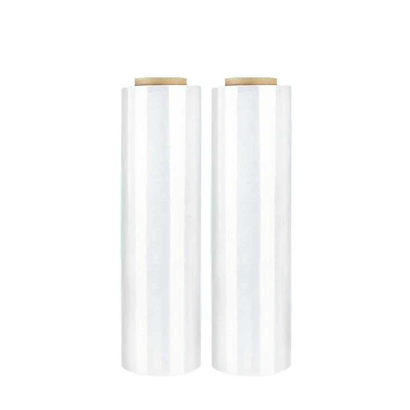 Transparent 30cm 300m Length LLDPE Stretch Film Glossy Moisture-Proof Roll PE Polyolefin Tea Packaging High Logo Soft Durable