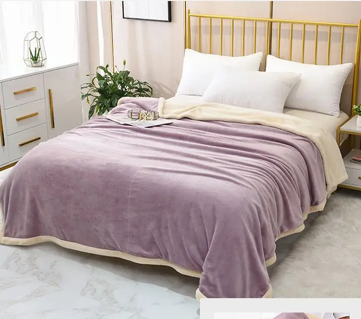 Double Layer Plush Microfiber (Warm/Cozy/Fluffy) Flannel Fleece Throw Sherpa Fleece Throw Blanket