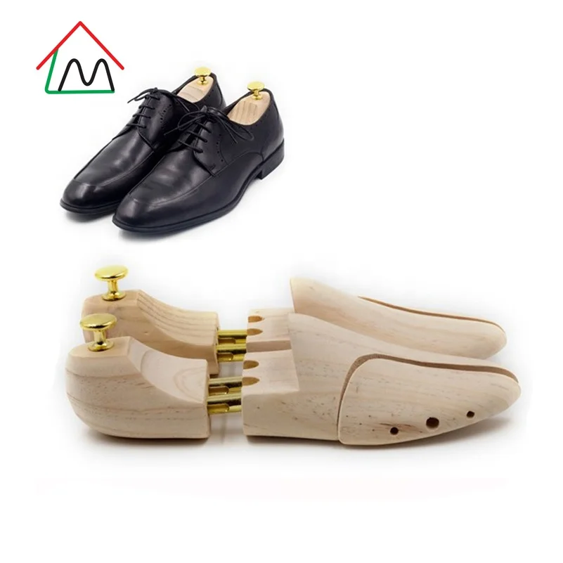 Adjustable length men new zealand pine wooden shoe tree stretcher shoe accessories custom Logo