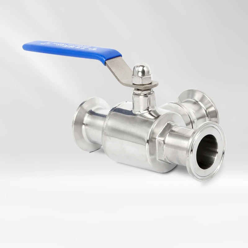 High quality Sanitary three way Ball valve 32mm stainless steel Food grade Sanitary clamp Ferrule Quick connect ball valve