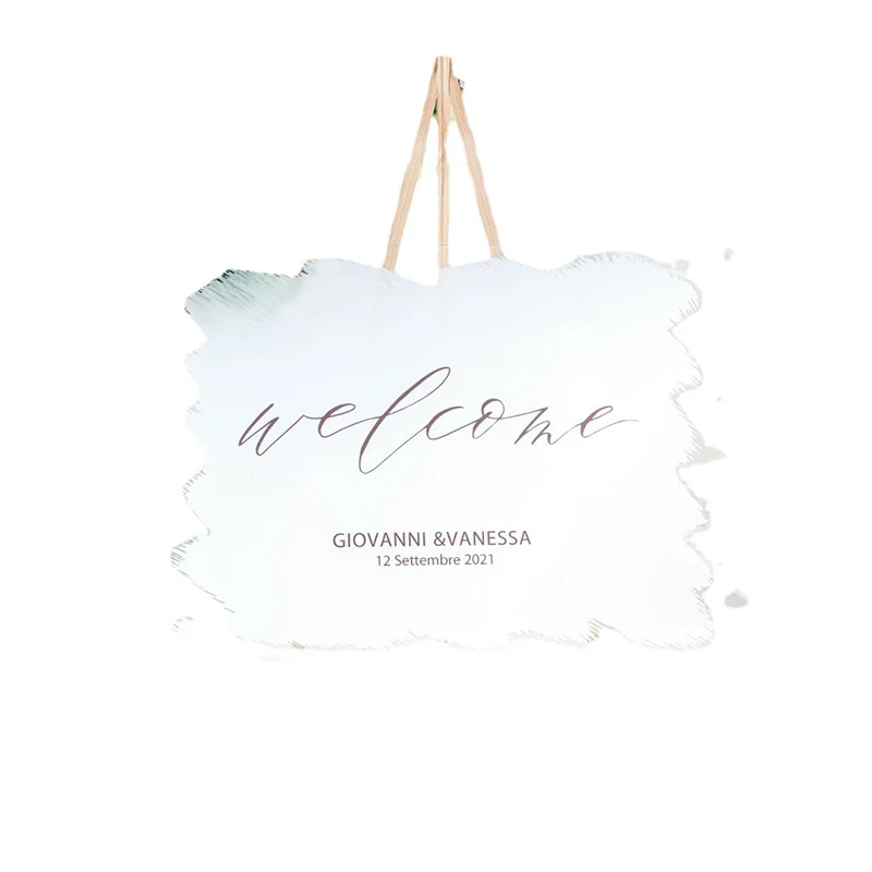 Wedding Welcome Sign Custom Acrylic Elegant Wedding Sign